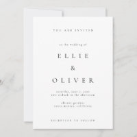 Black & White Boho Elegant Minimalist Wedding