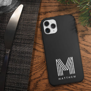 Black White Bold Monogram Case-Mate iPhone 14 Case