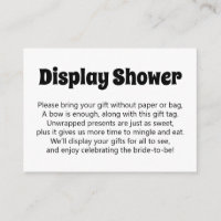 Black & White Bold No Wrap Display Bridal Shower