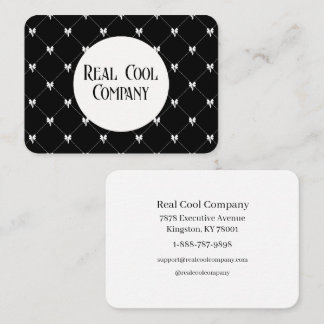 Black & White Bow Monogram Business Card