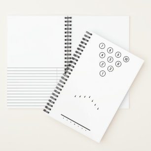 Black & White Bowling Lane Reference Diagram Notebook
