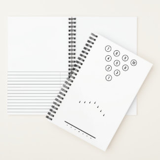 Black & White Bowling Lane Reference Diagram Notebook