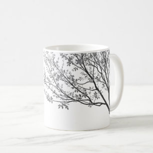 Black White Branches Coffee Mug