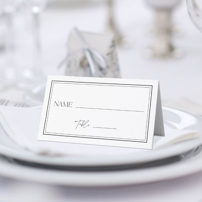 Black & White Bridal Shower Place Card (Creator Uploaded)