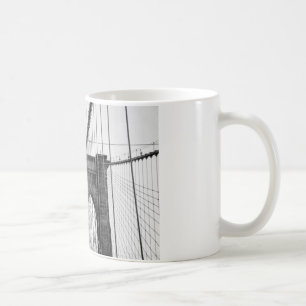 Black White Brooklyn Bridge New York Coffee Mug