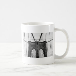 Black White Brooklyn Bridge New York Coffee Mug
