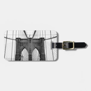 Black White Brooklyn Bridge New York Luggage Tag