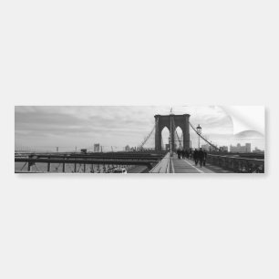 Black White Brooklyn Bridge - NY New York nr 1 Bumper Sticker