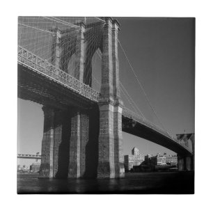 Black & White Brooklyn Bridge Tile
