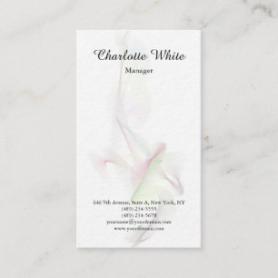 Black White Brush Script Abstract Curves Modern Business Card