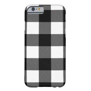Black & White Buffalo Chequered Plaid Rustic Barely There iPhone 6 Case