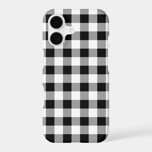 Black White Buffalo Plaid Pattern (Back)