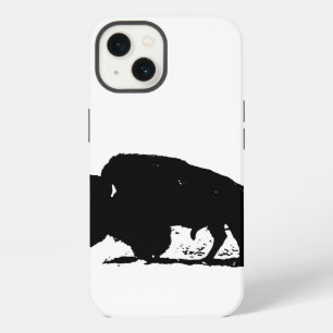 Black & White Buffalo Silhouette iPhone 13 Case