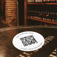 Black white business bar restaurant menu qr code