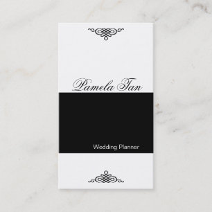 Black White Business Card BW 10 Wedding Planner