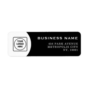Black White Business Logo Clean Professional Label