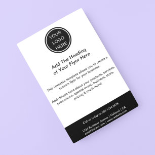 Black & White Business Logo l Marketing Corporate  Flyer