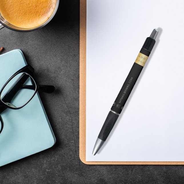 Black white business logo name phone mail website (Creator Uploaded)