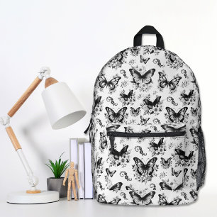 Black White Butterfly Backpack
