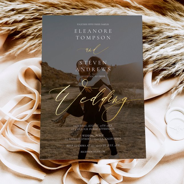 Black white calligraphy 2 photo minimalist wedding (Creator Uploaded)