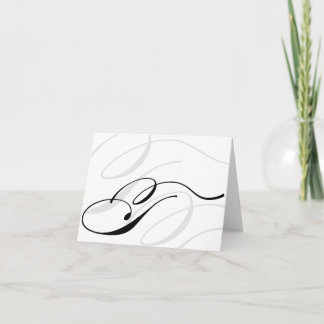 Black & White Calligraphy Initial T Monogram Cards