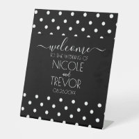 Black & White Calligraphy Polkadots