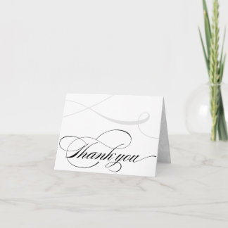 Black & White Calligraphy Thank You Cards