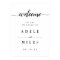Black & White Calligraphy Wedding Welcome