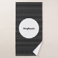 Black White Camouflage Stripe Patterns Custom Name