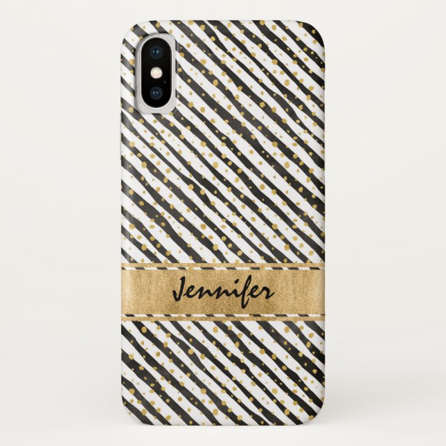 Black White Case-Mate Barely There iPhone X Case 2 (Back)