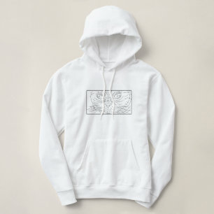 Black@White Cat for woman Hoodie
