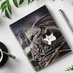 Black White Cat Gargoyle Planner