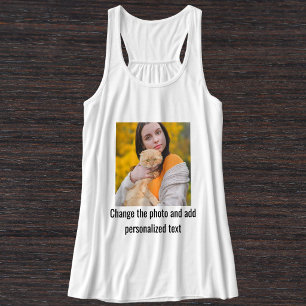 Black White Cat Mum Family Fun Pet Photo Custom Singlet