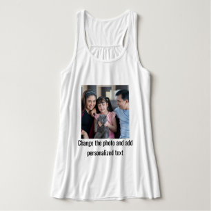 Black White Cat Mum Family Pet Photo Personalised Singlet