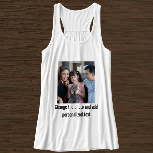 Black White Cat Mum Family Pet Photo Personalised Singlet