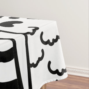 Black & White Cat Mum For Cat Lovers  Tablecloth