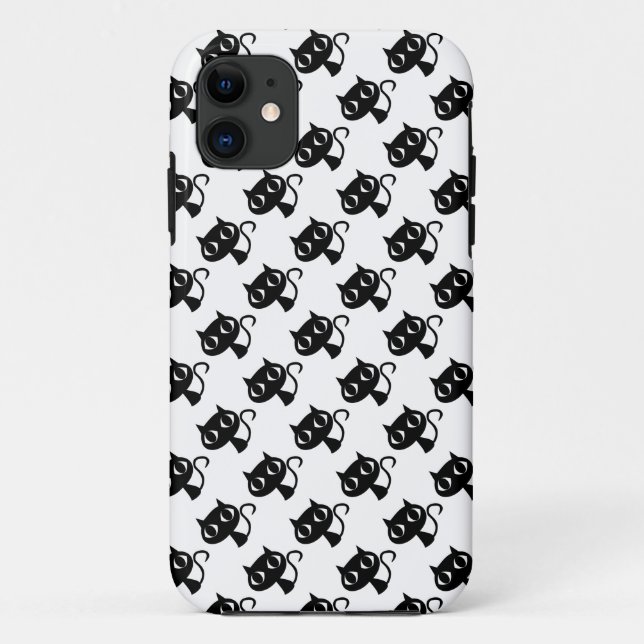 black white cats patterns Case-Mate iPhone case (Back)