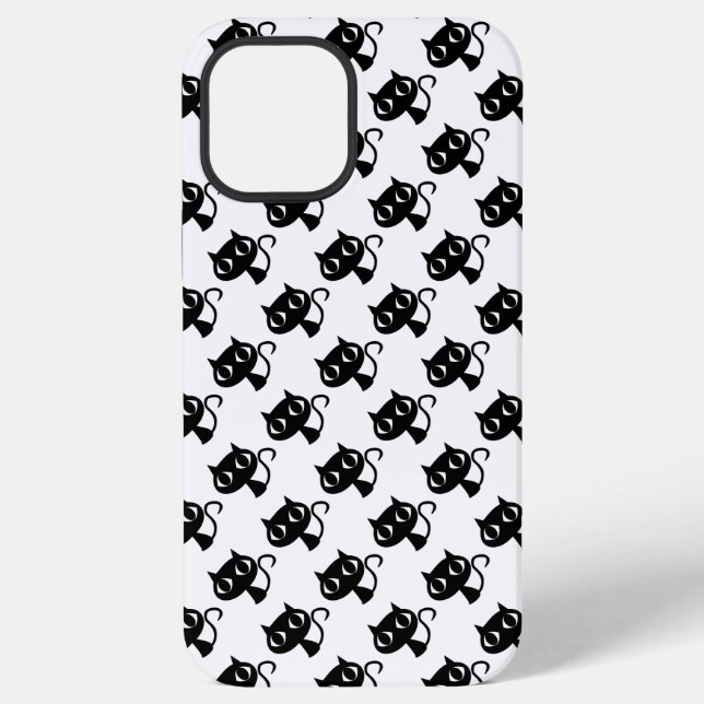 black white cats patterns iPhone case (Back)