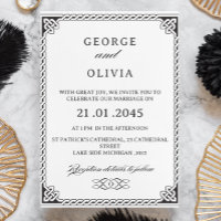 Black White Celtic Knot Wedding
