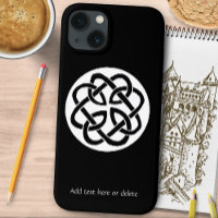 Black White Celtic Knotwork Circle Symbol