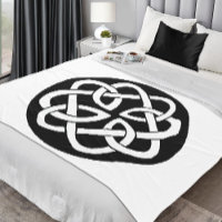 Black White Celtic Knotwork Circle Symbol