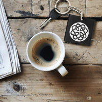 Black White Celtic Knotwork Circle Symbol