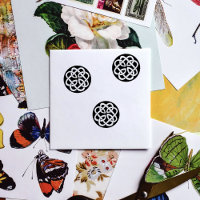 Black White Celtic Knotwork Circle Symbol