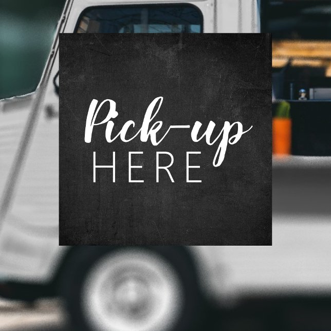 Black & White Chalkboard | Restaurant Pick up Here (Creator Uploaded)