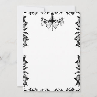 Black & White Chandelier Invitation