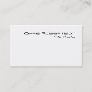 Black White Charming Script Business Card