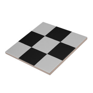 Black White Check Ceramic Tile