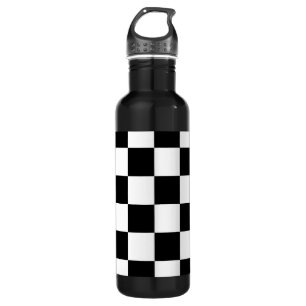 Black, White Checkerboard 710 Ml Water Bottle