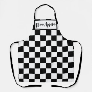 Black & White Checkerboard Apron