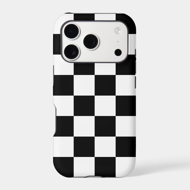 Black White Checkered Pattern (Back)